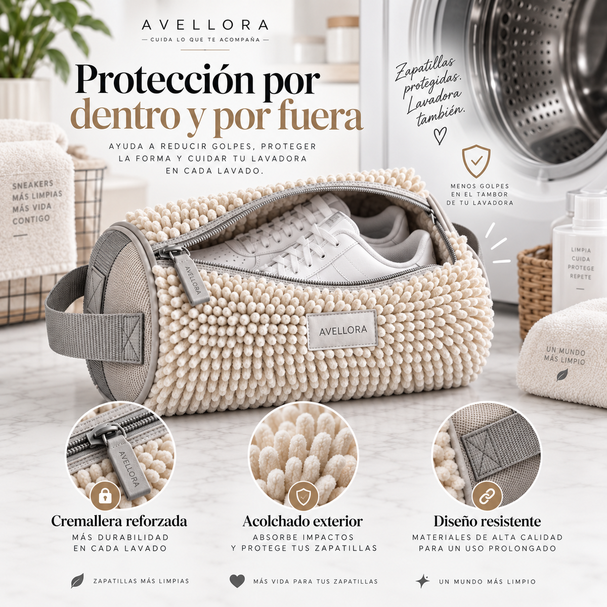Protección y durabilidad bolsa Avellora para zapatillas